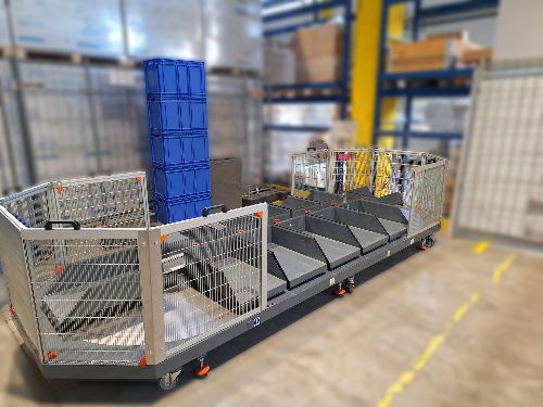 Boxkarussell mit Wagen + Förderband AL-CBD