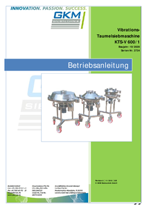 Preview Betriebsanleitung Taumelsiebmaschine KTS