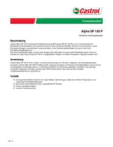 Preview Beispiel Schmieröl Mars Maschinen Castrol