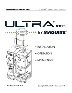 Übersicht Usermanual ULTRA 1000 touch