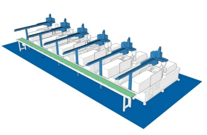 Horizontal verlängerte X-Achse
• Für alle Serien verfügbar
• Verbesserte Effizienz durch kleinere Stellflächen
• Daten und Spezifikationen in direktem Kontakt mit 
unserer technischen Abteilung nach individueller Anfrage

