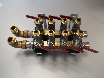 Absperrkugelventile aus Messing 4 - fach