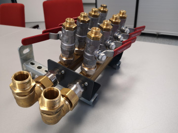 Absperrkugelventile aus Messing 4 - fach