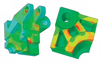 OPTIMIZED PLATEN DESIGN USING FEA SOFTWARE

Fixed platen with centralized force loading and less platen flexing. Redesigned moving platen providing centralized force distribution from the toggle system to the mold.

The result: higher rigidity and stability
