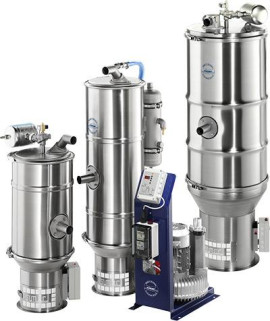 Hopper loaders for powders